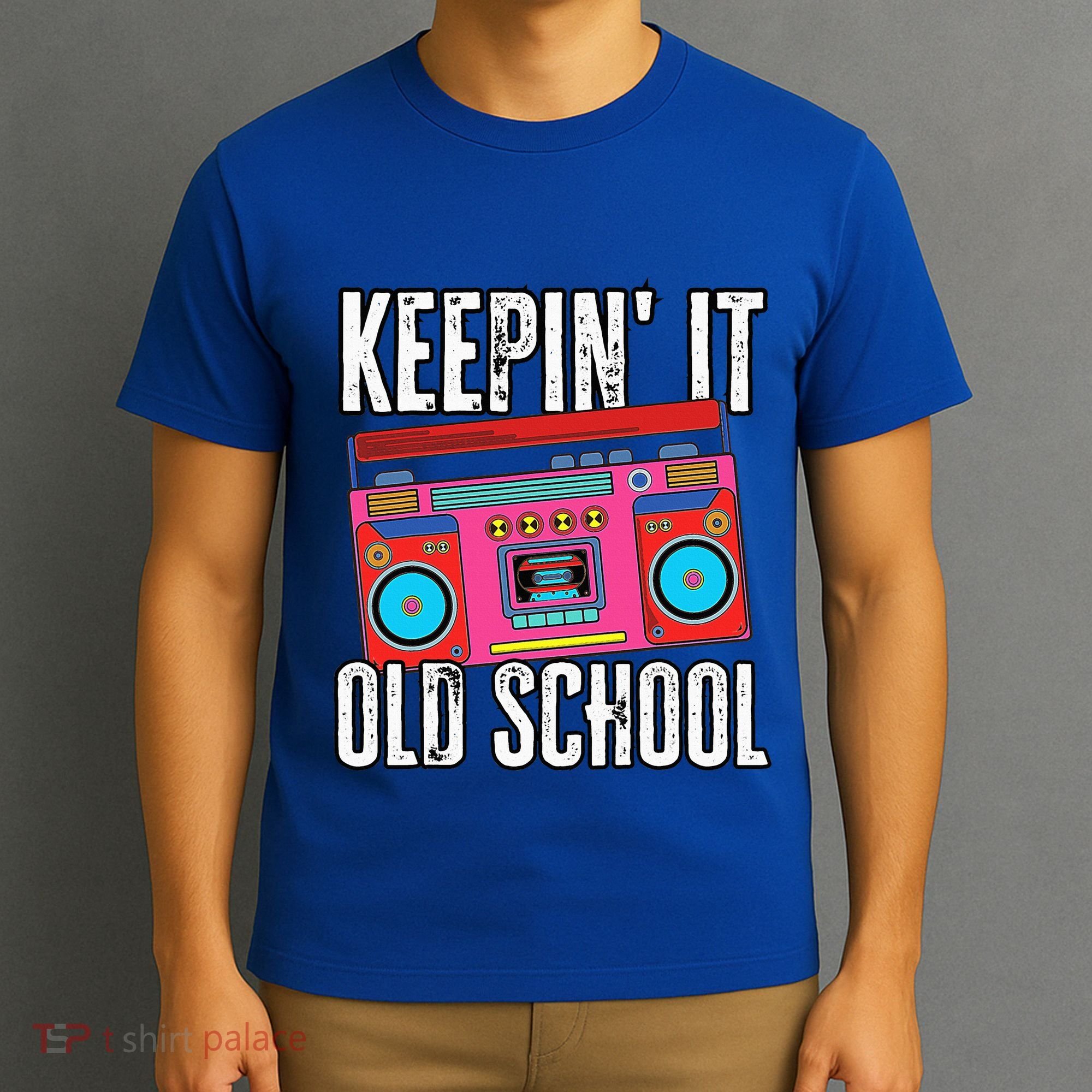 Old School 80s 90s Retro Boombox Music Keepin It Old School T-Shirt