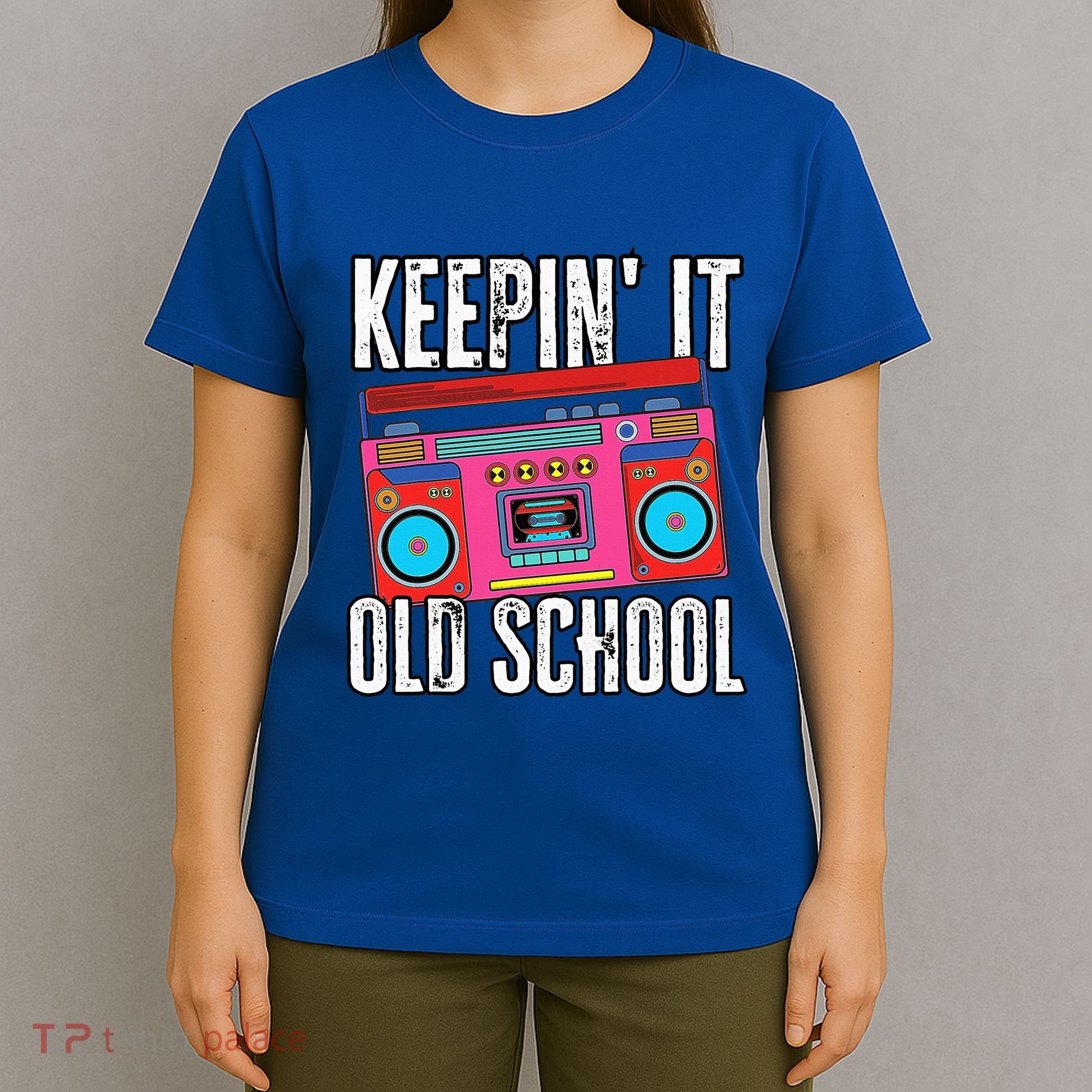 Old School 80s 90s Retro Boombox Music Keepin It Old School T-Shirt