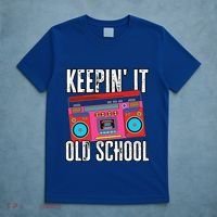 Old School 80s 90s Retro Boombox Music Keepin It Old School T-Shirt thumb 5