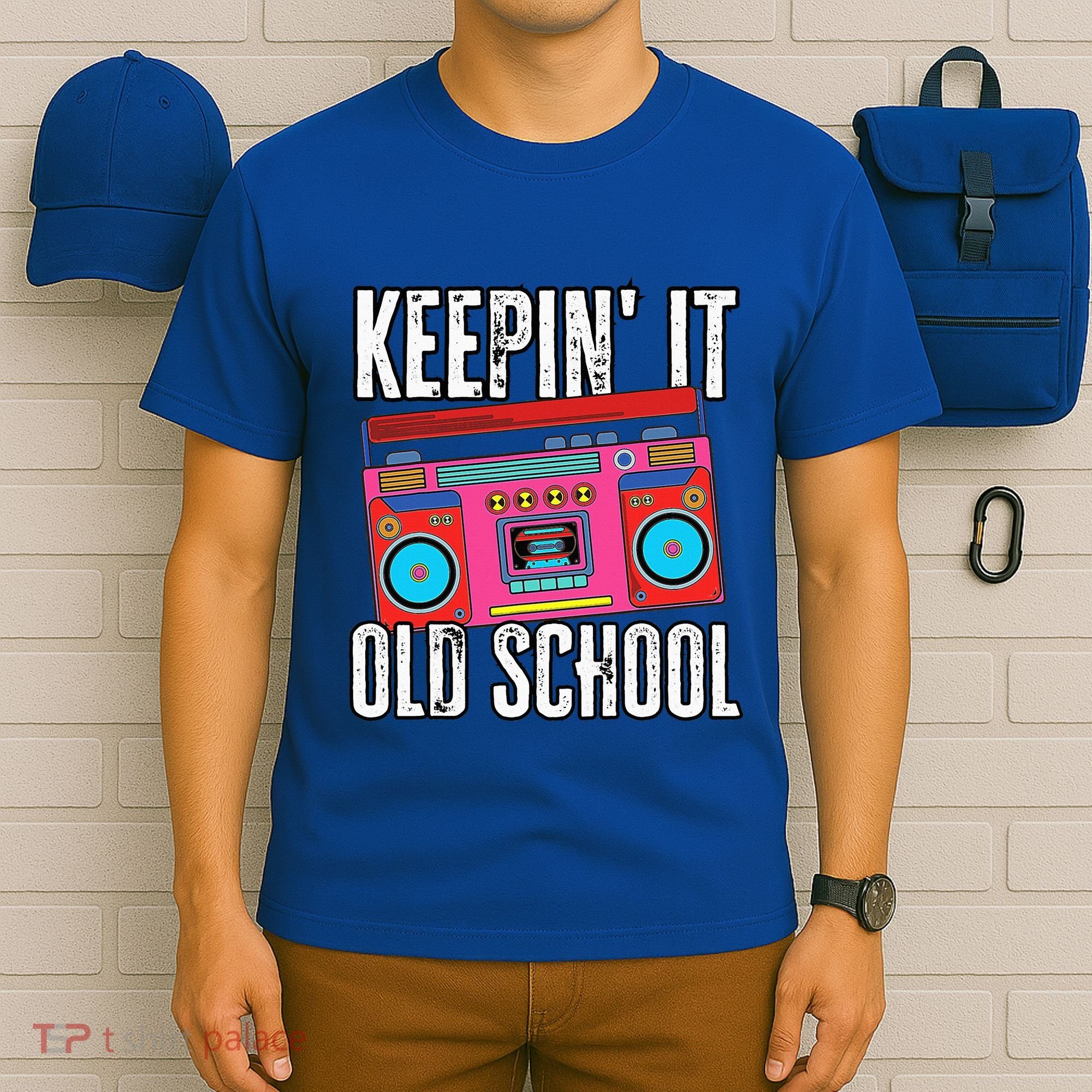 Old School 80s 90s Retro Boombox Music Keepin It Old School T-Shirt