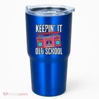 Old School 80s 90s Retro Boombox Music Keepin It Old School Tumbler thumb 0