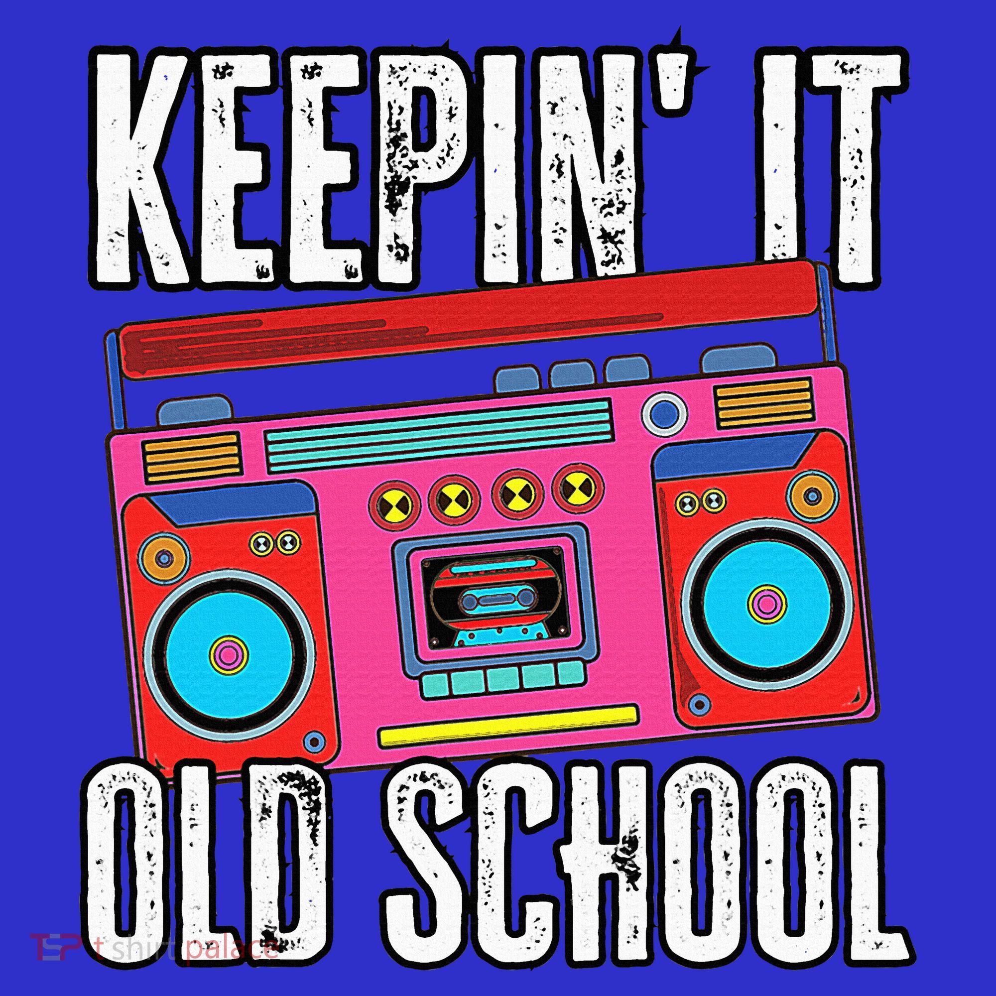 Old School 80s 90s Retro Boombox Music Keepin It Old School Tank Top