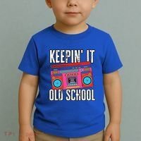 Old School 80s 90s Retro Boombox Music Keepin It Old School Toddler T-Shirt thumb 2