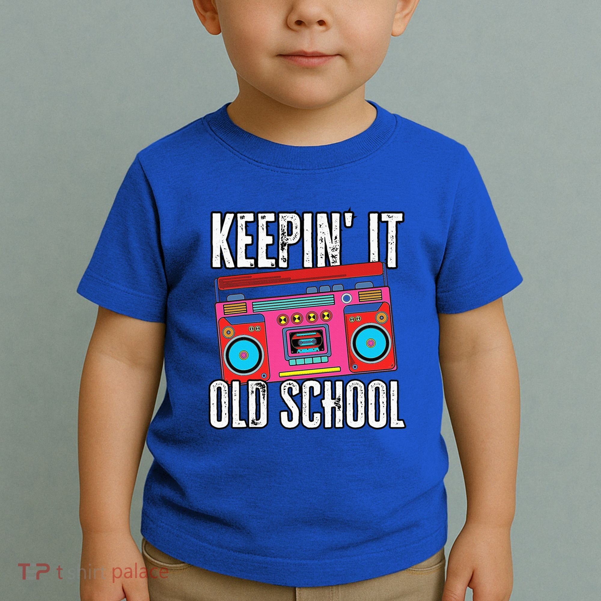 Old School 80s 90s Retro Boombox Music Keepin It Old School Toddler T-Shirt