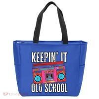 Old School 80s 90s Retro Boombox Music Keepin It Old School Tote Bag thumb 0