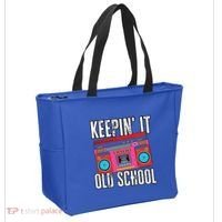 Old School 80s 90s Retro Boombox Music Keepin It Old School Tote Bag thumb 2