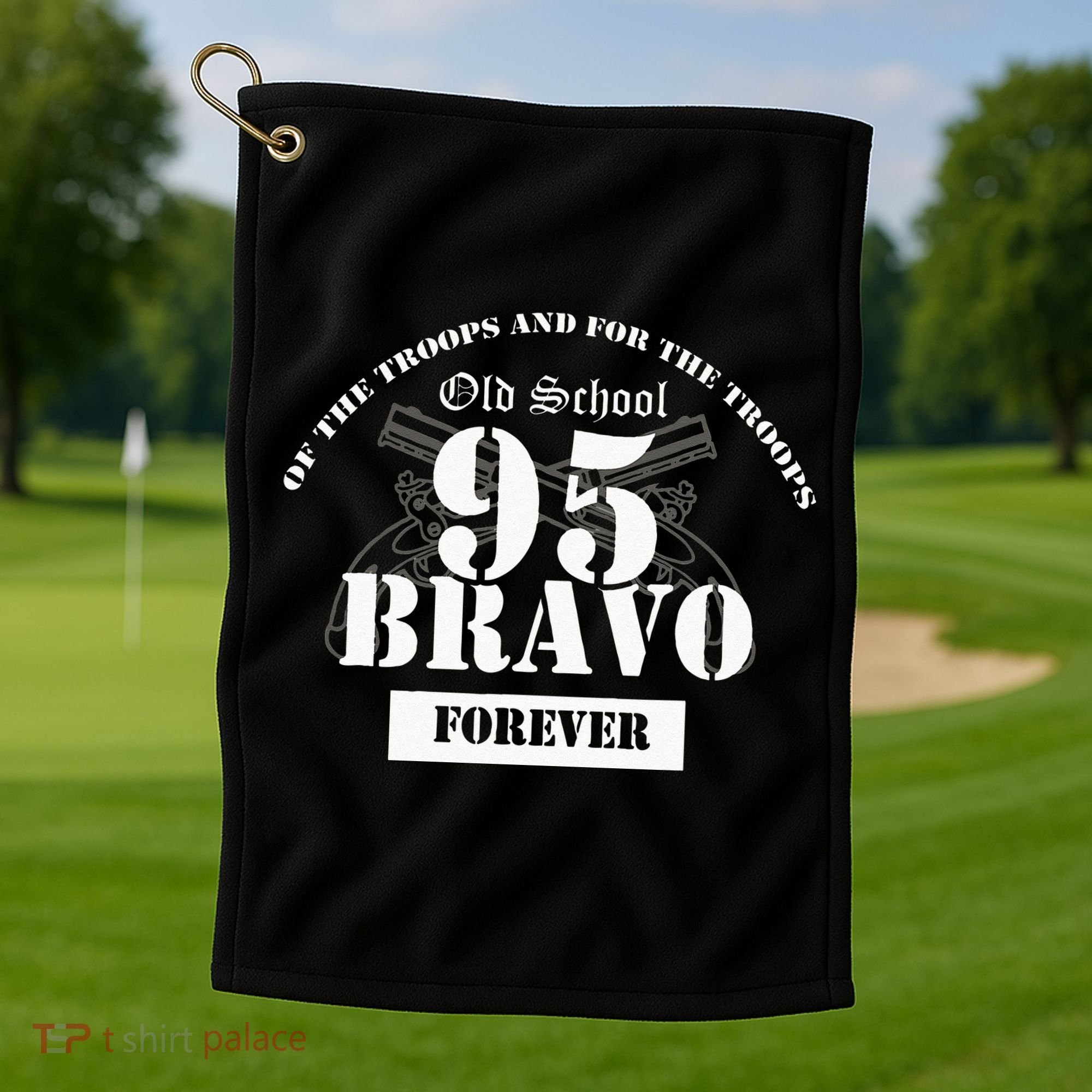 Old School 95 Bravo Military Police Golf Towel