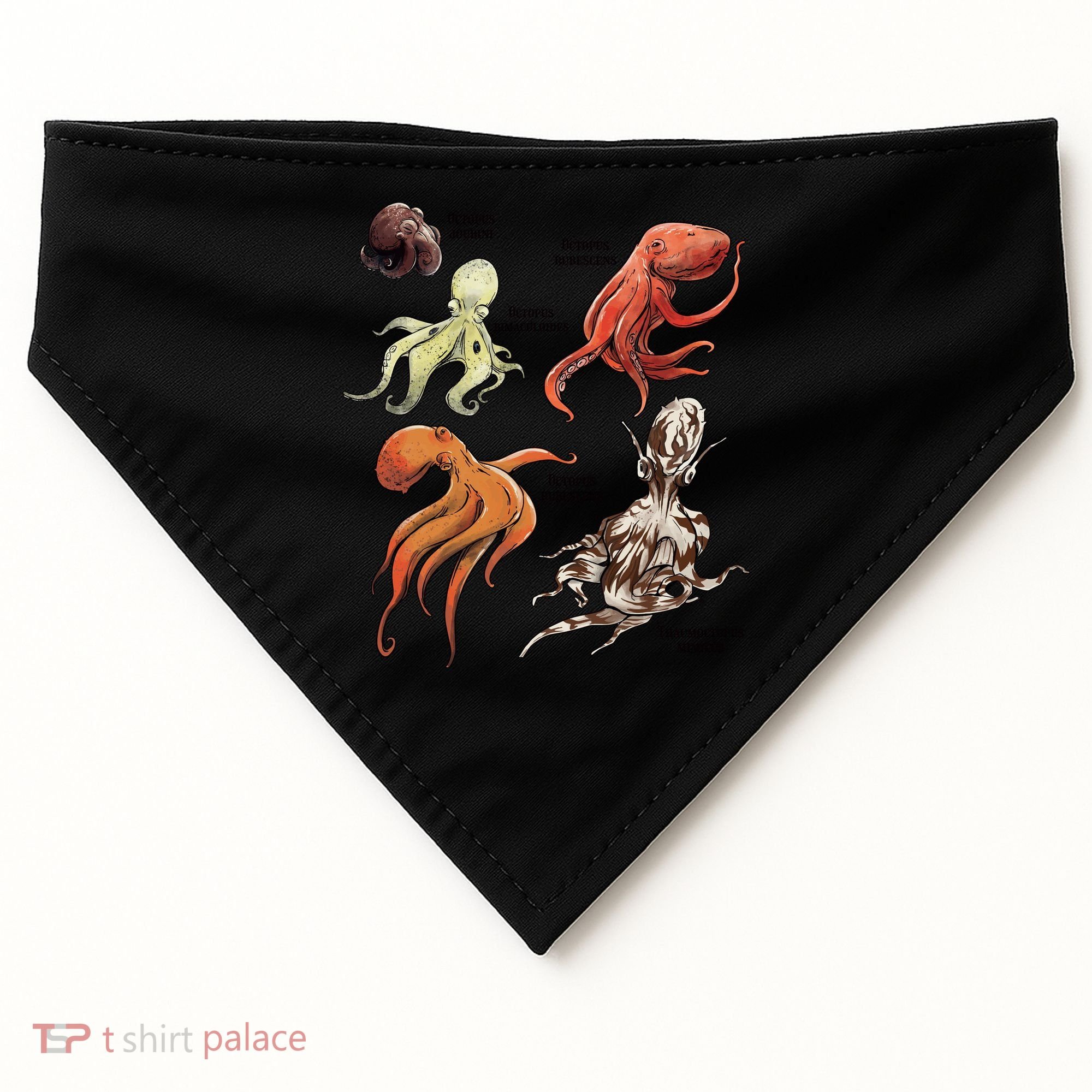 Octopus Sea Animals Species USA-Made Doggie Bandana