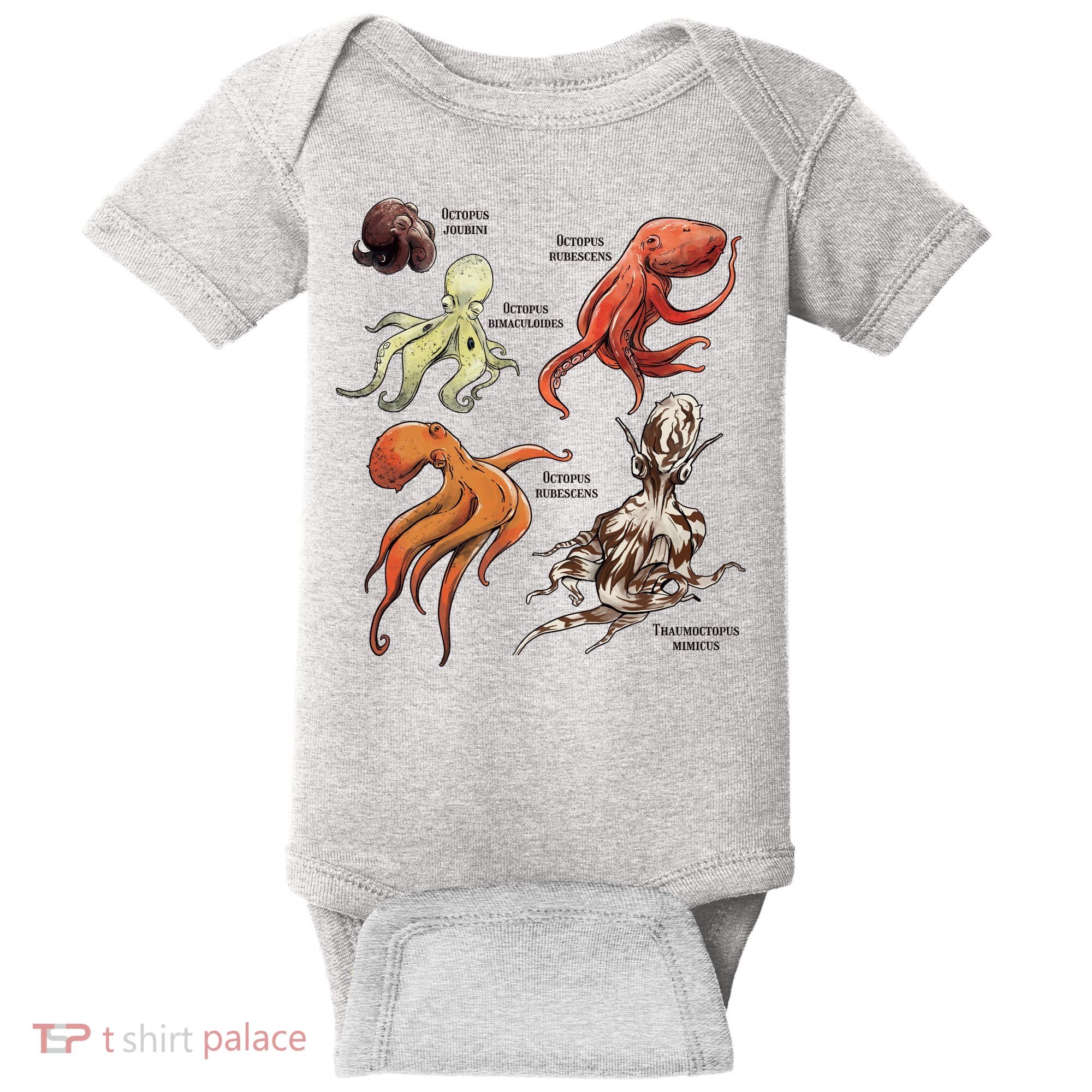 Octopus Sea Animals Species Baby Bodysuit