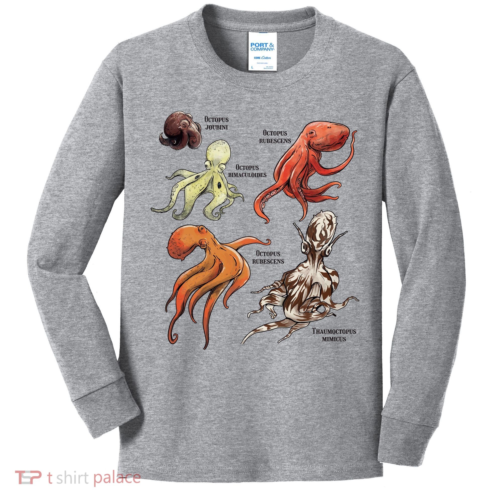 Octopus Sea Animals Species Kids Long Sleeve Shirt