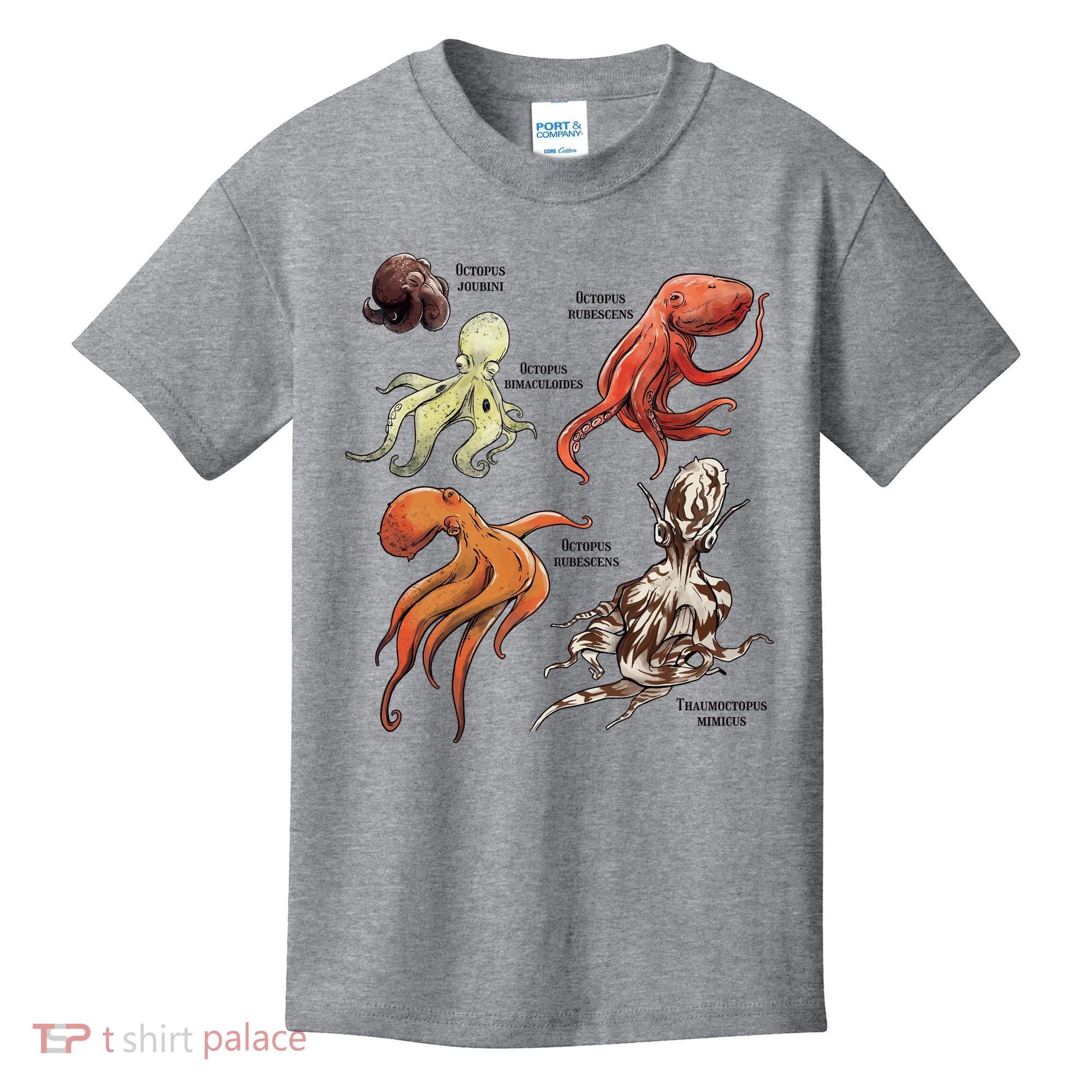 Octopus Sea Animals Species Kids T-Shirt