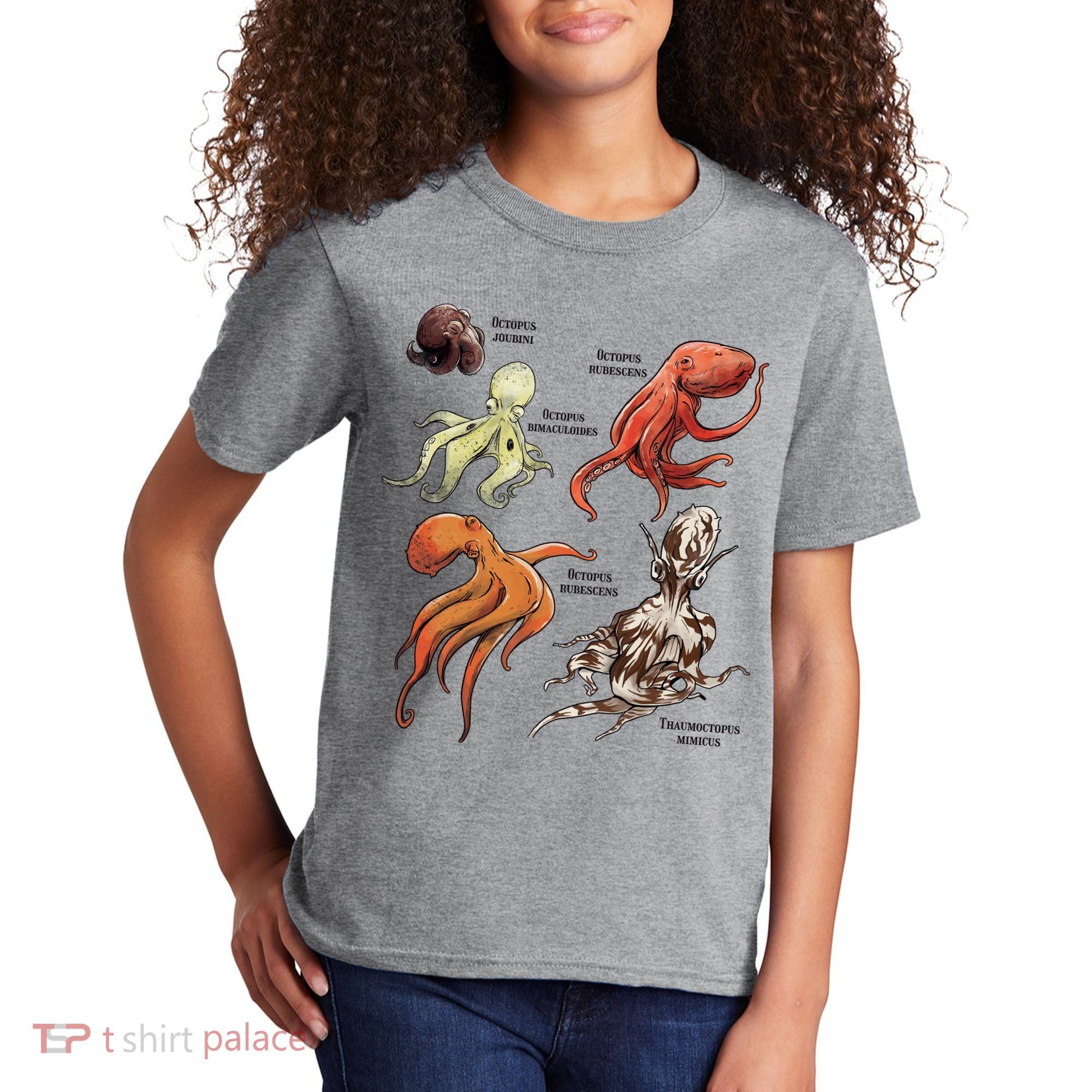 Octopus Sea Animals Species Kids T-Shirt