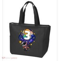 Outer Space Astronaut 3rd Birthday Boy 3 Year Old Three Funny Gift Tote Bag thumb 3
