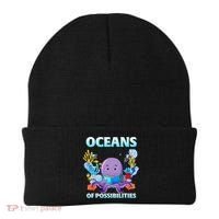 Octopus Sea Animal Summer Reading Oceans Of Possibilities Gift Beanie thumb 0