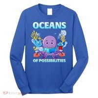 Octopus Sea Animal Summer Reading Oceans Of Possibilities Gift Long Sleeve Shirt thumb 0