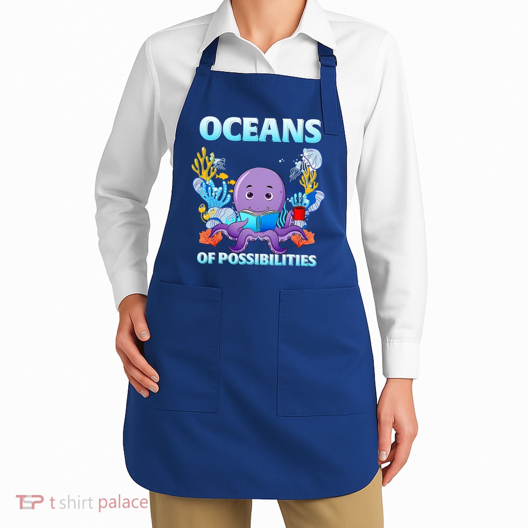 Octopus Sea Animal Summer Reading Oceans Of Possibilities Gift Apron