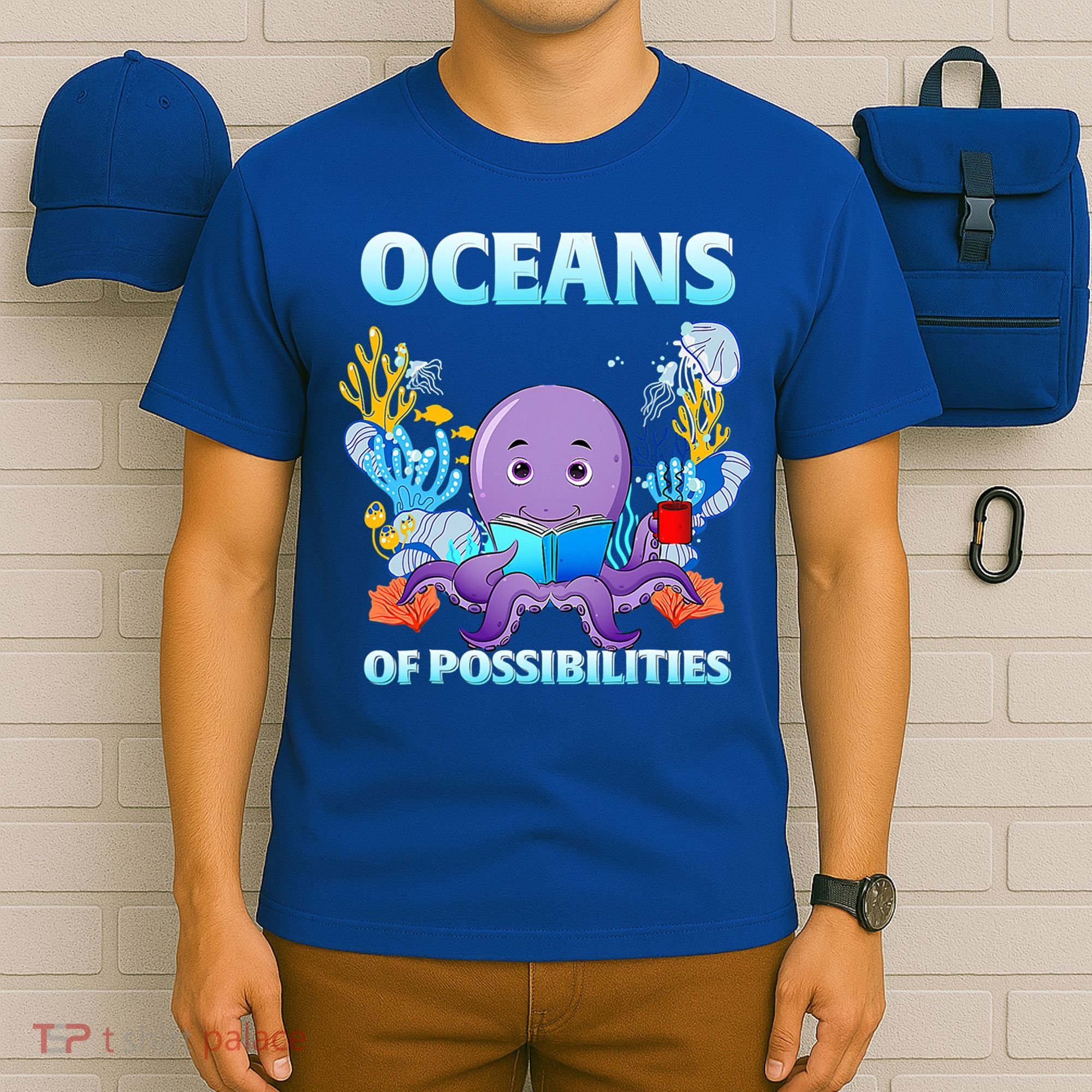 Octopus Sea Animal Summer Reading Oceans Of Possibilities Gift T-Shirt