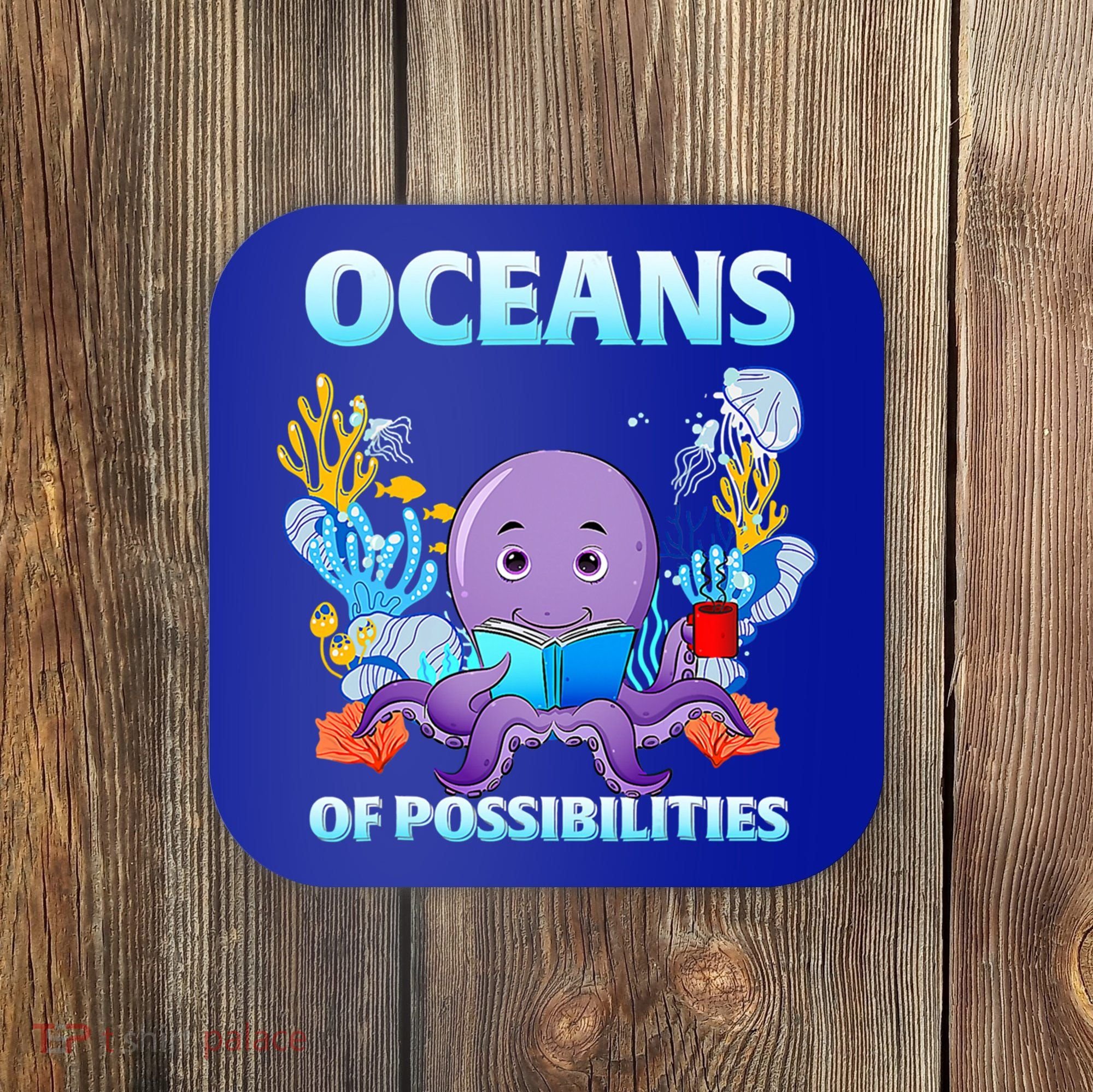Octopus Sea Animal Summer Reading Oceans Of Possibilities Gift Coaster