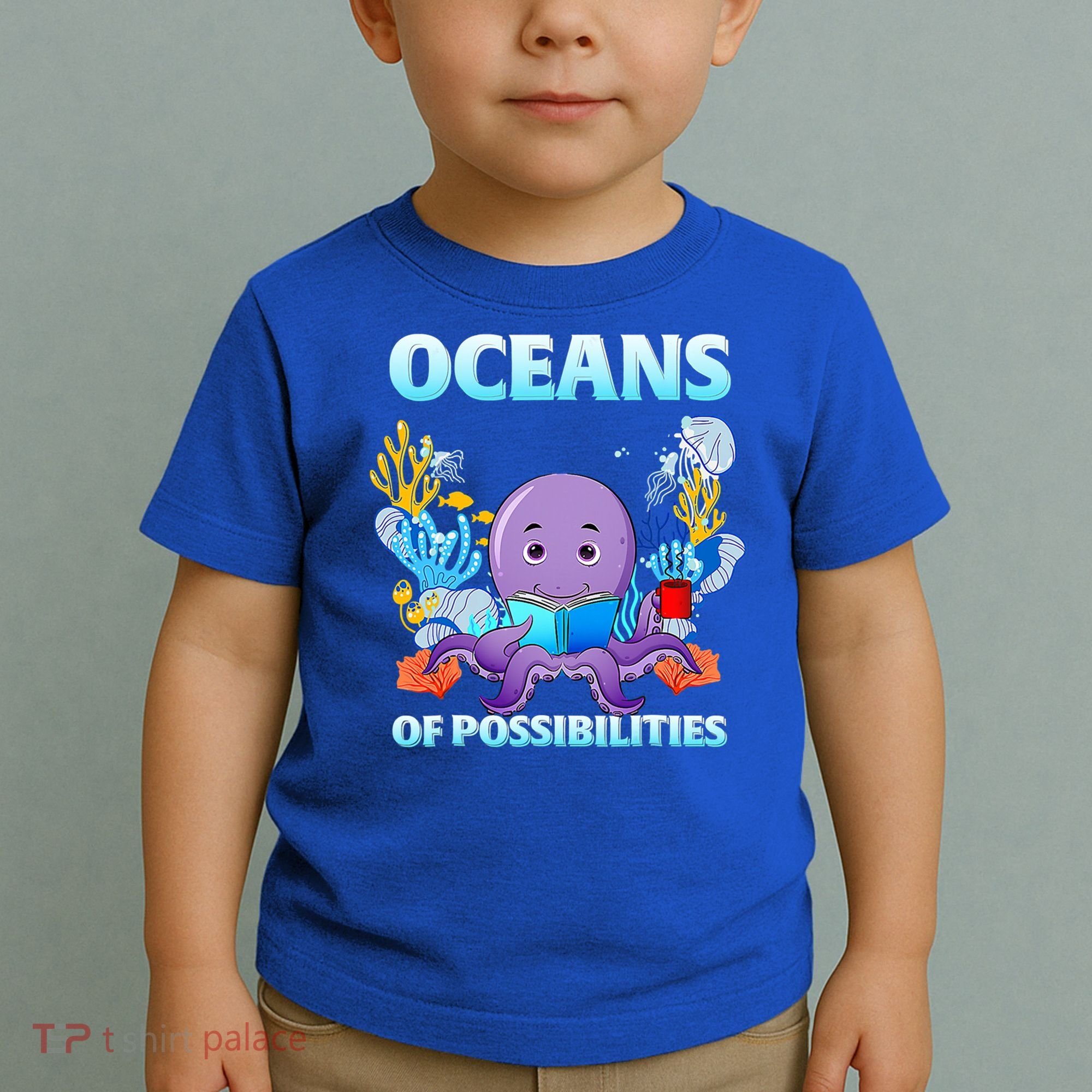 Octopus Sea Animal Summer Reading Oceans Of Possibilities Gift Toddler T-Shirt