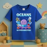 Octopus Sea Animal Summer Reading Oceans Of Possibilities Gift Toddler T-Shirt thumb 3