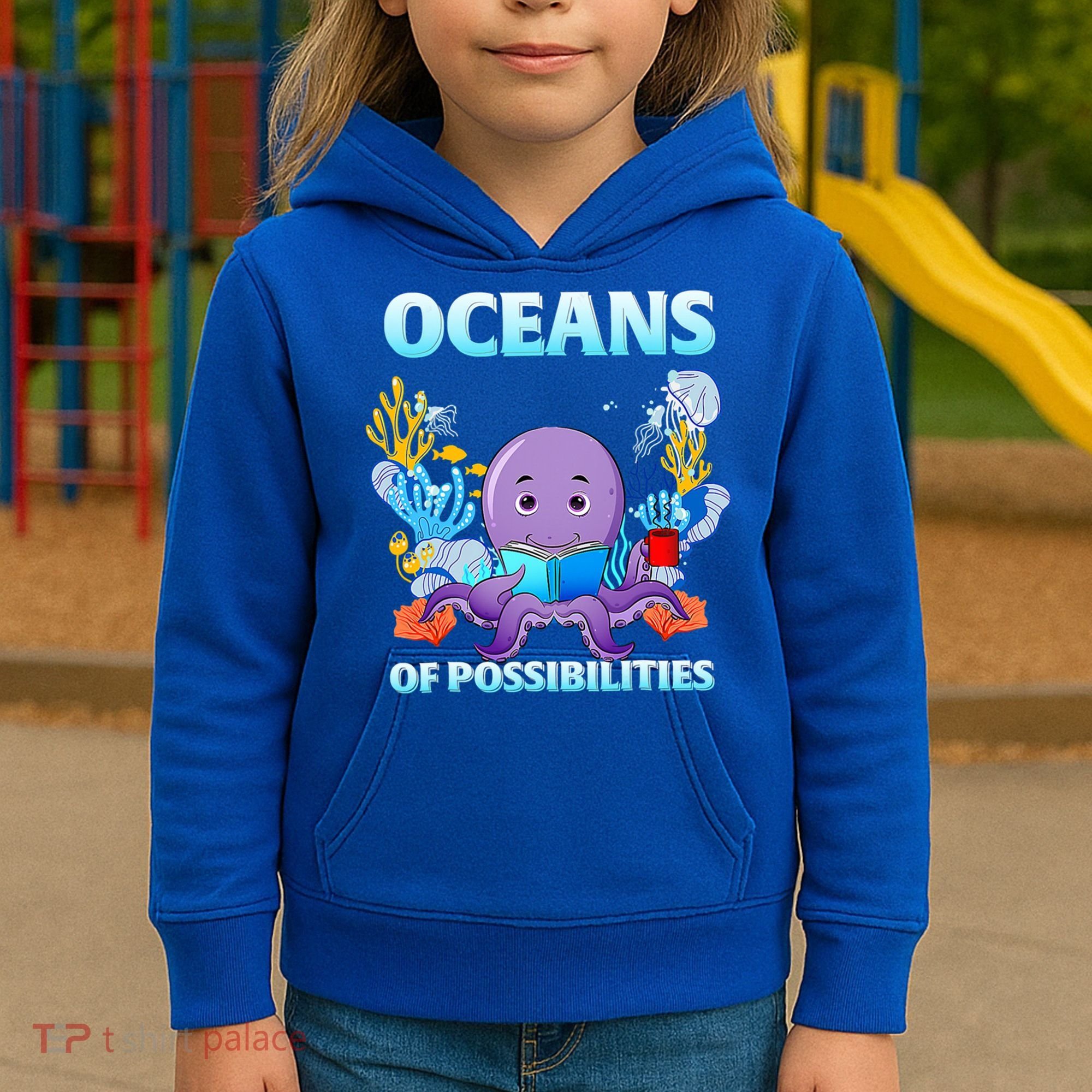 Octopus Sea Animal Summer Reading Oceans Of Possibilities Gift Kids Hoodie