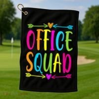 Office Squad Administrative Assistant Admin School Secretary Golf Towel thumb 1