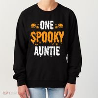 One Spooky Auntie Aunt Matching Family Halloween Women's Sweatshirt thumb 0