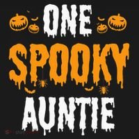 One Spooky Auntie Aunt Matching Family Halloween Backpack thumb 2