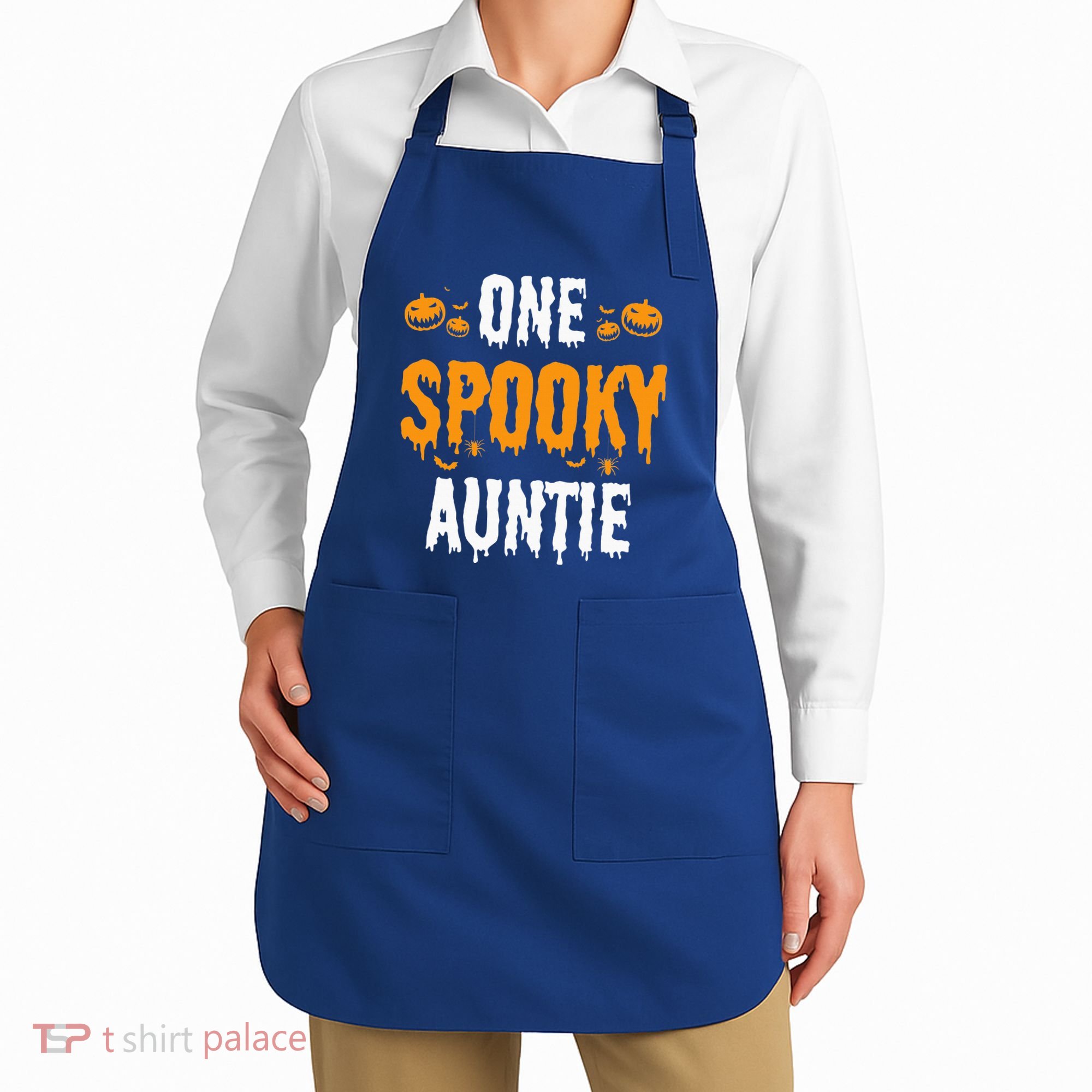 One Spooky Auntie Aunt Matching Family Halloween Apron
