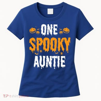 One Spooky Auntie Aunt Matching Family Halloween Women's T-Shirt