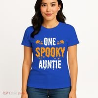 One Spooky Auntie Aunt Matching Family Halloween Women's T-Shirt thumb 4
