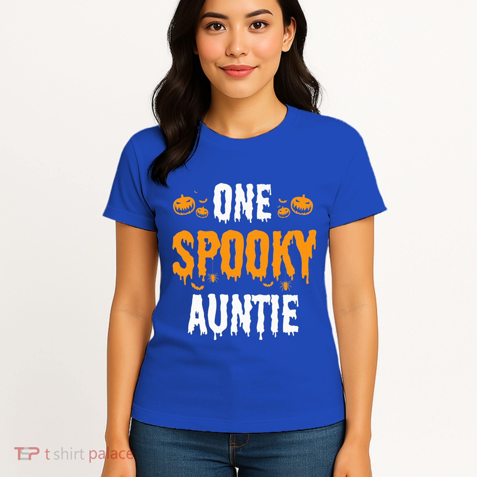 One Spooky Auntie Aunt Matching Family Halloween Women's T-Shirt
