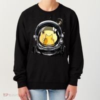 Outer Space Astronaut Duck Face Galaxy Waterfowl Hunting Women's Sweatshirt thumb 0