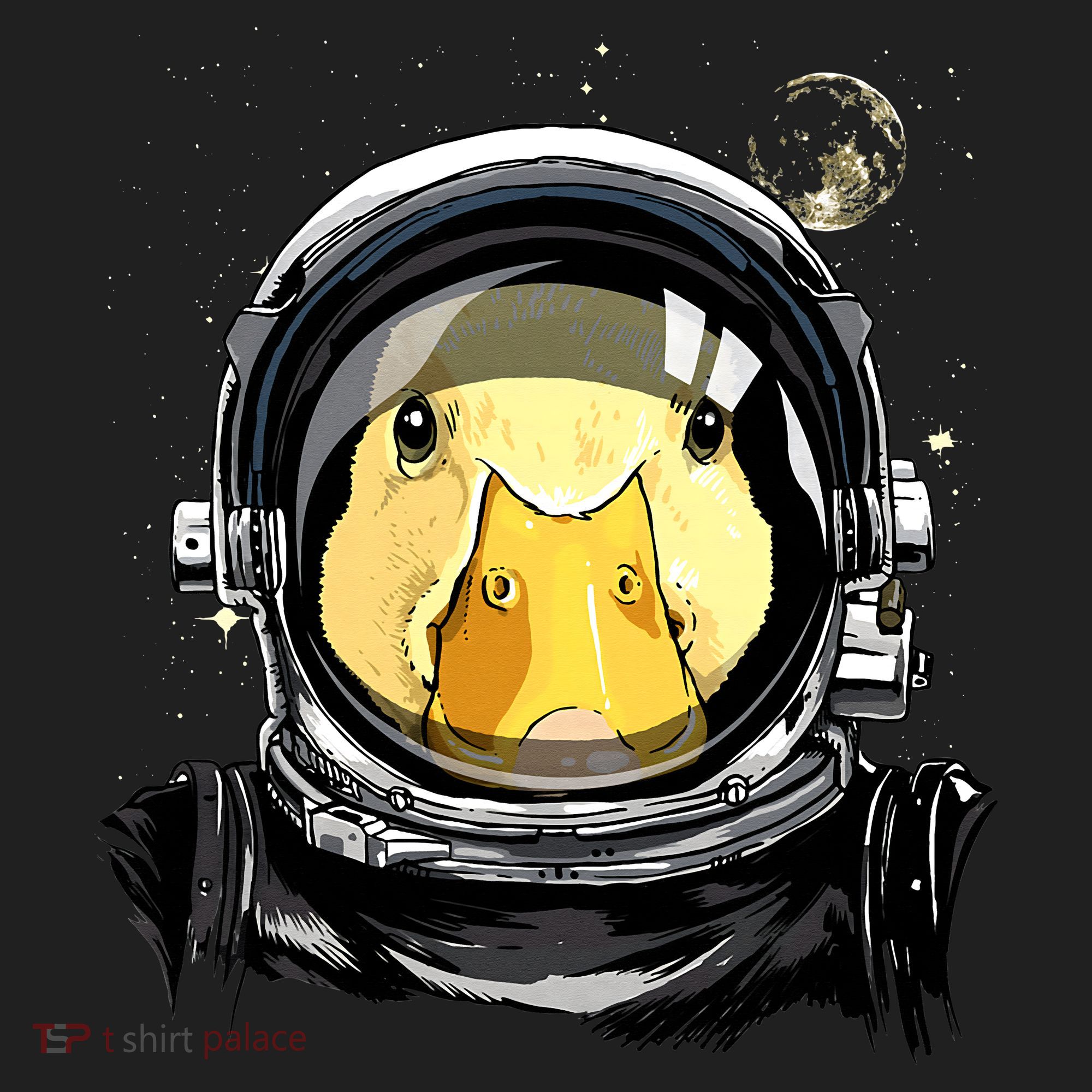 Outer Space Astronaut Duck Face Galaxy Waterfowl Hunting Women's Sweatshirt