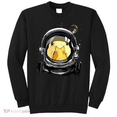 Outer Space Astronaut Duck Face Galaxy Waterfowl Hunting Sweatshirt