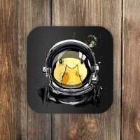 Outer Space Astronaut Duck Face Galaxy Waterfowl Hunting Coaster thumb 0