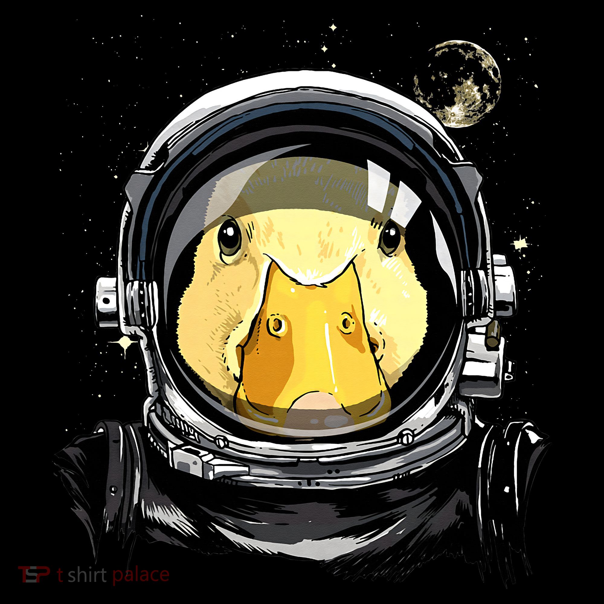 Outer Space Astronaut Duck Face Galaxy Waterfowl Hunting Coaster