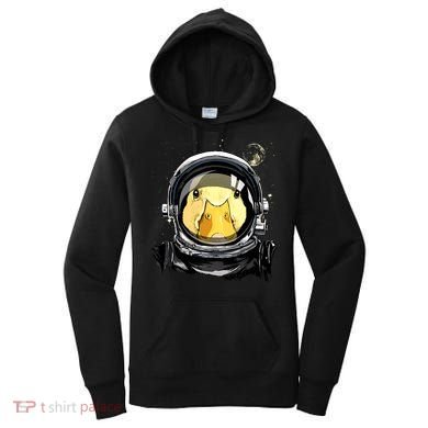 Outer Space Astronaut Duck Face Galaxy Waterfowl Hunting Women's Hoodie