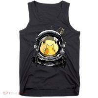 Outer Space Astronaut Duck Face Galaxy Waterfowl Hunting Tank Top thumb 0
