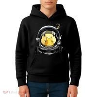 Outer Space Astronaut Duck Face Galaxy Waterfowl Hunting Kids Hoodie thumb 4