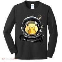 Outer Space Astronaut Duck Face Galaxy Waterfowl Hunting Kids Long Sleeve Shirt thumb 0