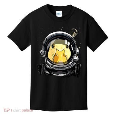 Outer Space Astronaut Duck Face Galaxy Waterfowl Hunting Kids T-Shirt