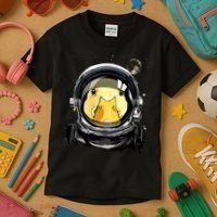 Outer Space Astronaut Duck Face Galaxy Waterfowl Hunting Kids T-Shirt thumb 3