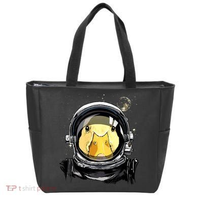 Outer Space Astronaut Duck Face Galaxy Waterfowl Hunting Tote Bag