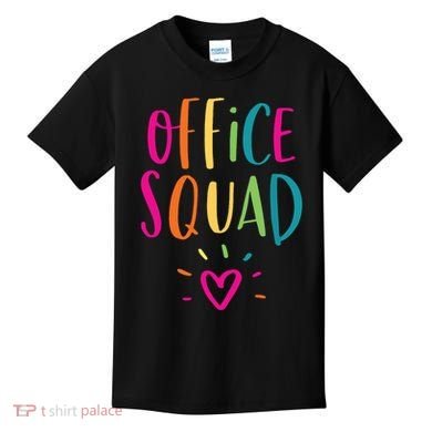 Office Squad Administrative Assistant Gift School Secretary Kids T-Shirt