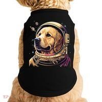 Outer Space Astronaut Golden Retriever Lover Dog Lover Doggie Tank thumb 0