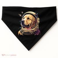Outer Space Astronaut Golden Retriever Lover Dog Lover USA-Made Doggie Bandana thumb 0