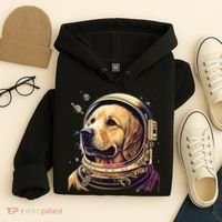 Outer Space Astronaut Golden Retriever Lover Dog Lover Hoodie thumb 4