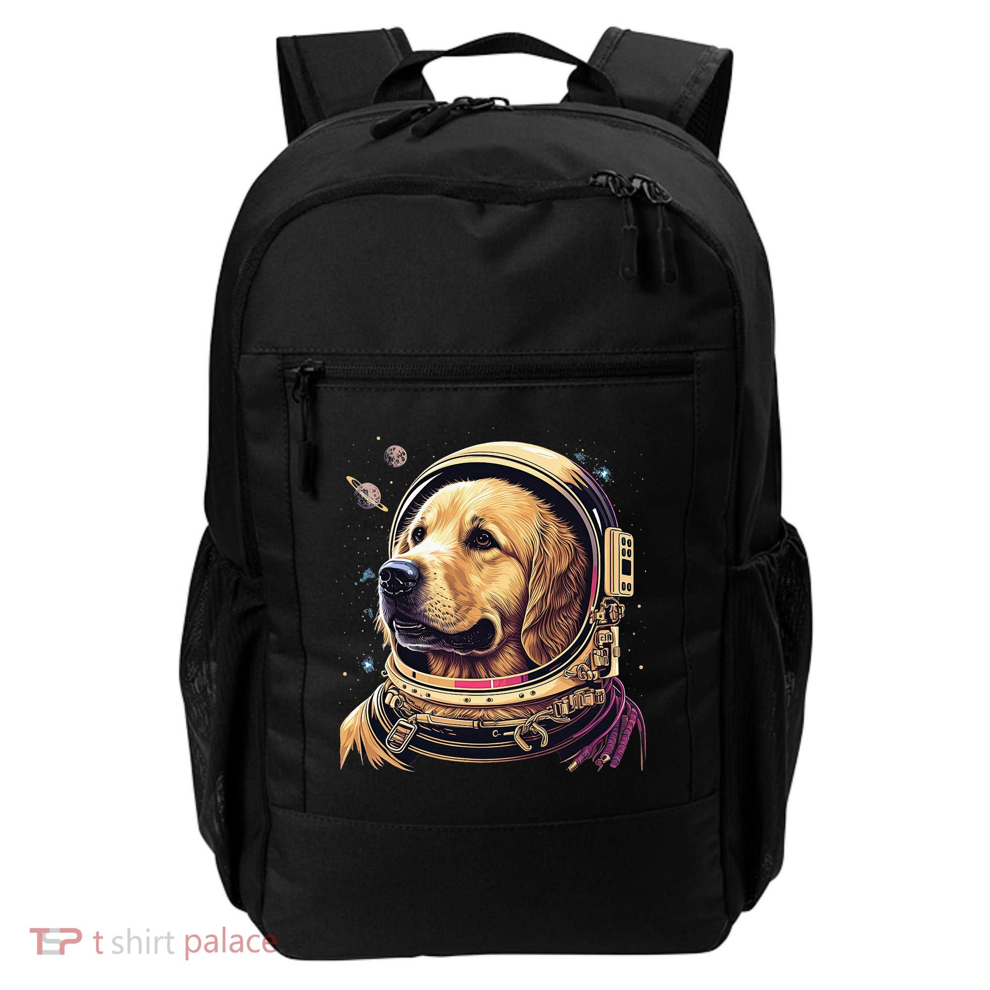 Outer Space Astronaut Golden Retriever Lover Dog Lover Backpack