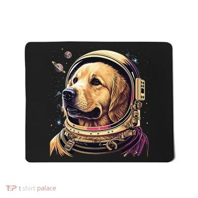 Outer Space Astronaut Golden Retriever Lover Dog Lover Mousepad
